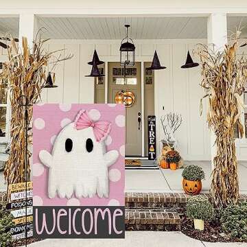 CROWNED BEAUTY Halloween Double-Sided Garden Flag