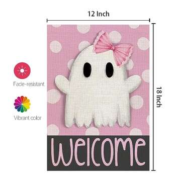 CROWNED BEAUTY Halloween Double-Sided Garden Flag