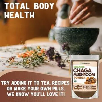 Premium Organic Chaga Mushroom Powder for Immune Health