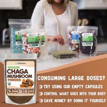 Premium Organic Chaga Mushroom Powder for Immune Health