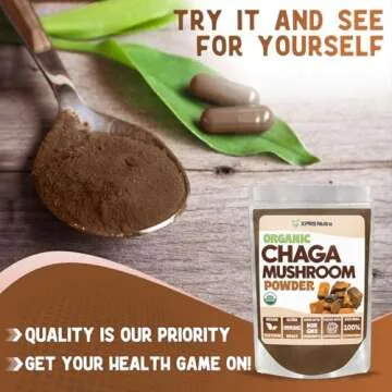 Premium Organic Chaga Mushroom Powder for Immune Health