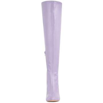 Allegra K Women's Over The Knee Boots Thigh High Pointed Toe Stiletto High Heels Long Fall Sexy Purp...