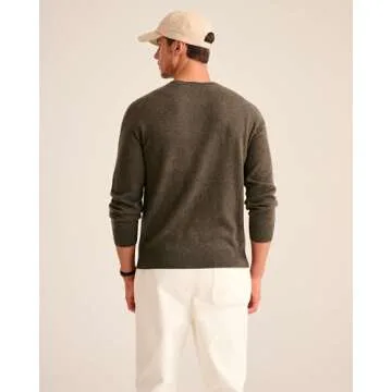 NAADAM The Original Cashmere Crewneck Sweater,Olive,M