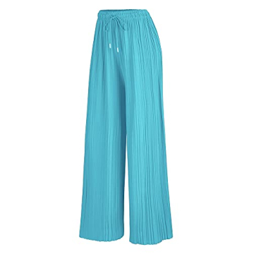 Made By Johnny Women's Pleated Wide Leg Palazzo Pants for Every Occasion
