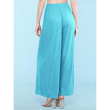Made By Johnny Women's Pleated Wide Leg Palazzo Pants for Every Occasion