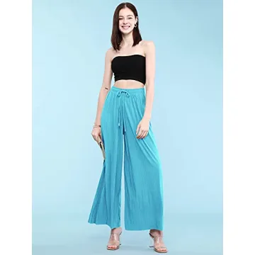 Made By Johnny Women's Pleated Wide Leg Palazzo Pants for Every Occasion