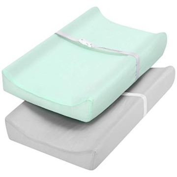 TILLYOU Changing Pad Cover Set - Vibrant Colors & Soft Jersey Material for Your Baby