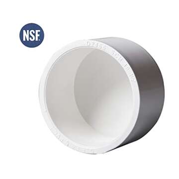 Rainbow Dream 1 Inch PVC Pipe End Cap Plug Adapter Pipe Fittings - 10 Pack for Leak-Proof Sealing