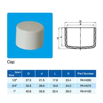 Rainbow Dream PVC Pipe End Cap 10-Pack - Durable and Reliable
