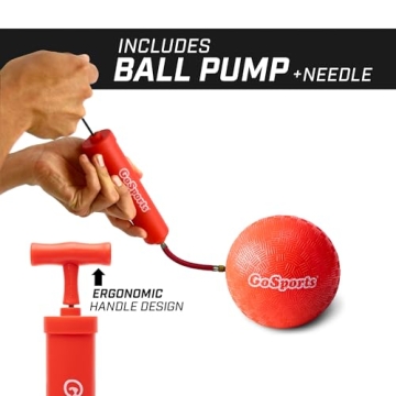 GoSports Inflatable Dodgeballs with Pump & Mesh Bag