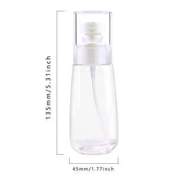 Spray Bottle Travel Size,100ml/3oz Fine Mist Hairspray Bottle for Essential Oils, Empty Airless Makeup Face Spray Bottle Clear Refillable Travel Containers for Cosmetic Skincare Perfume