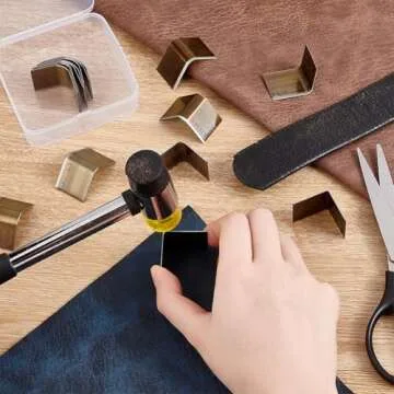 PH PandaHall Leather Corner Punch Set,15 Sizes 2 Style Corner Edge Trimmer High Carbon Steel Circle Cutter Tool Kit Triangular R2 R18 Cutting for Wallet Belt Purse Handmade DIY Leather Craft