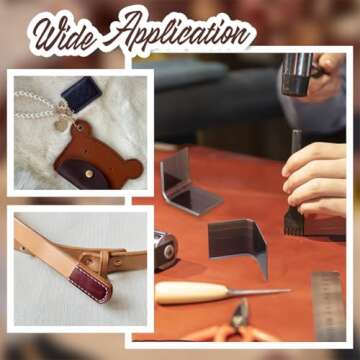 PH PandaHall Leather Corner Punch Set,15 Sizes 2 Style Corner Edge Trimmer High Carbon Steel Circle Cutter Tool Kit Triangular R2 R18 Cutting for Wallet Belt Purse Handmade DIY Leather Craft