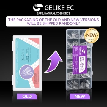 Gelike EC Soft Gel Nail Tips Kit - 552 Pieces for Extensions