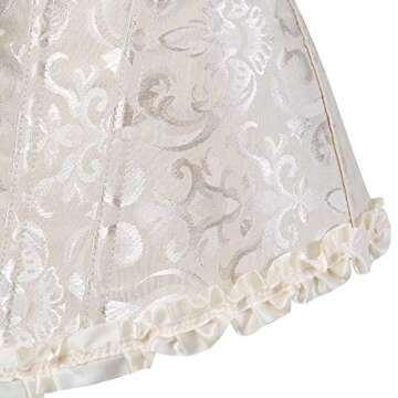 SHYMMUO Women's Elegant Lace-Up Corset Top in Beige