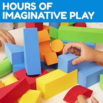 JaxoJoy Foam Building Blocks for Kids - Creative & Safe