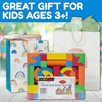 JaxoJoy Foam Building Blocks for Kids - Creative & Safe