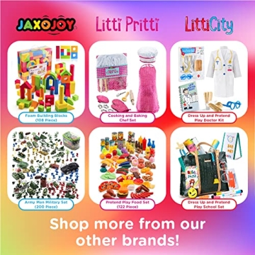 JaxoJoy Foam Building Blocks for Kids - Creative & Safe