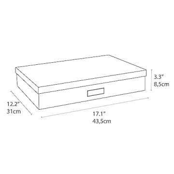 Bigso Sverker Fiberboard Legal Storage Box for Organizing