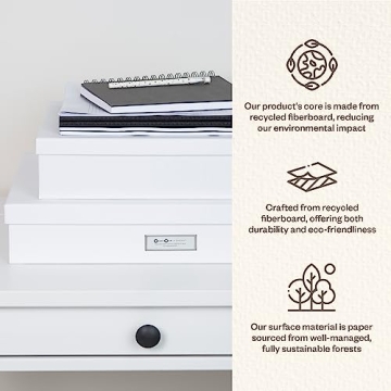 Bigso Sverker Fiberboard Legal Storage Box for Organizing