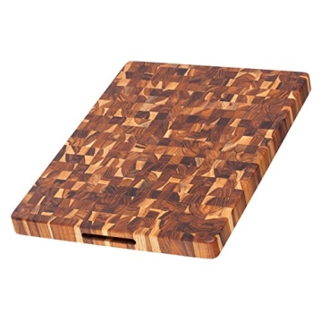 Teak Cutting Board With Hand Grip Perfect for Every Kitchen