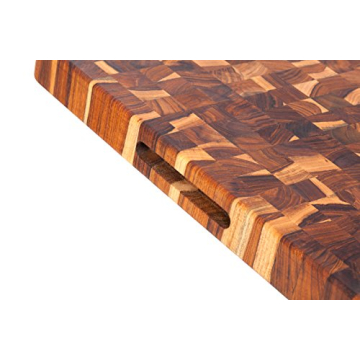 Teak Cutting Board With Hand Grip Perfect for Every Kitchen