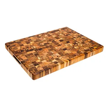 Teak Cutting Board With Hand Grip Perfect for Every Kitchen
