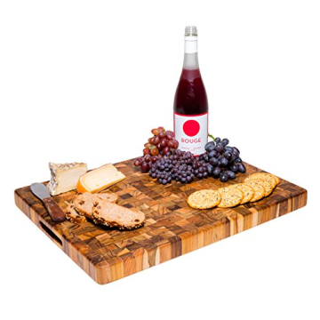 Teak Cutting Board With Hand Grip Perfect for Every Kitchen