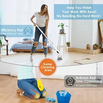 HeaBoom Electric Spin Scrubber - Cordless Cleaner with Adjustable Arm
