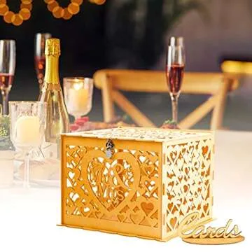 Ywlake Wedding Money Box Holder for Secure Card Collection