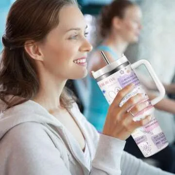 Christian Gifts for Women 40oz Tumbler Purple I Am A Child of God Gifts Coffee Cup - Inspirational Religious Birthday Gifts for Women, Baptism Gifts for Girl, Catholic Spiritual Faith Bible Verse Gift