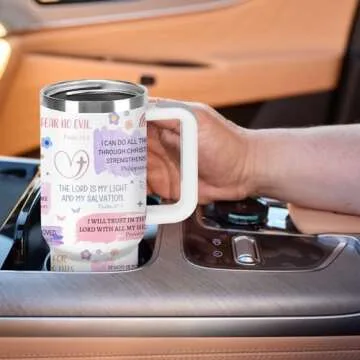 Christian Gifts for Women 40oz Tumbler Purple I Am A Child of God Gifts Coffee Cup - Inspirational Religious Birthday Gifts for Women, Baptism Gifts for Girl, Catholic Spiritual Faith Bible Verse Gift