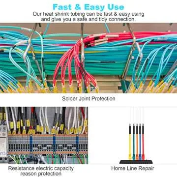 400 Pcs Adhesive Heat Shrink Tubing Kit for Electrical Repairs