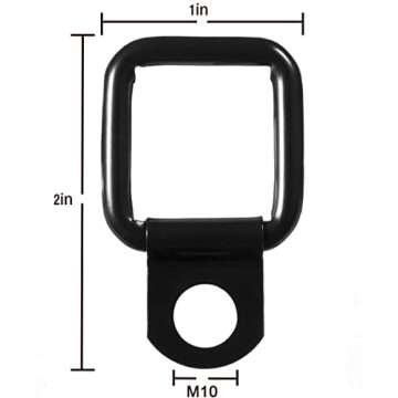 JeCar 8 Hardtop Quick Removal Bolts Thumb Screws & 8 D Ring Tie Down Anchors Compatible with Jeep Wrangler 2007-2023 JK JKU JL JLU Sports Sahara Rubicon X Unlimited 2 4 Door Accessories, Black