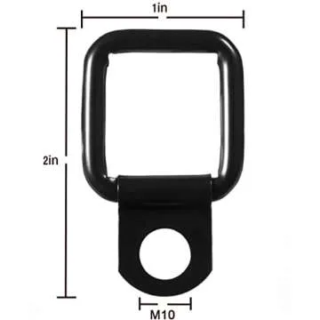 JeCar 8 Hardtop Quick Removal Bolts Thumb Screws & 8 D Ring Tie Down Anchors Compatible with Jeep Wrangler 2007-2023 JK JKU JL JLU Sports Sahara Rubicon X Unlimited 2 4 Door Accessories, Black