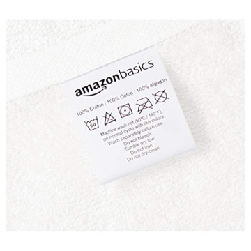 Amazon Basics Cotton Hand Towels 12-Pack Soft Absorbent