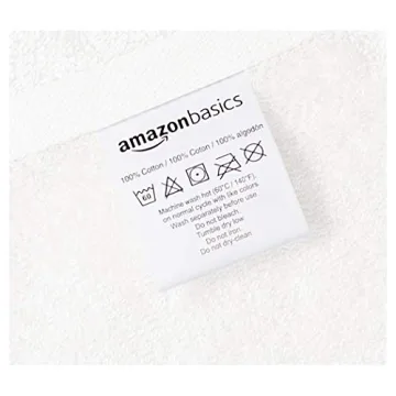 Amazon Basics Cotton Hand Towels 12-Pack Soft Absorbent