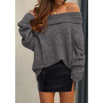 PRETTYGARDEN Off-Shoulder Sweater for Women