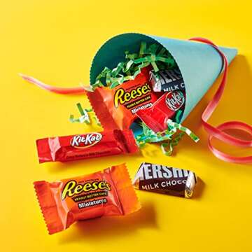 HERSHEY'S, KIT KAT and REESE'S Assorted Milk Chocolate Candy Variety Bag, 80.39 oz (265 Pieces)