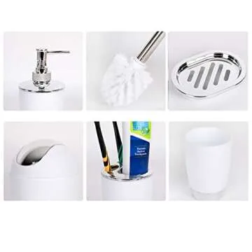 YCOCO 6 Pcs Bathroom Accessories Set - Durable & Stylish
