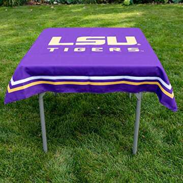 College Flags & Banners Co. Louisiana State LSU Tigers Logo Tablecloth or Table Overlay
