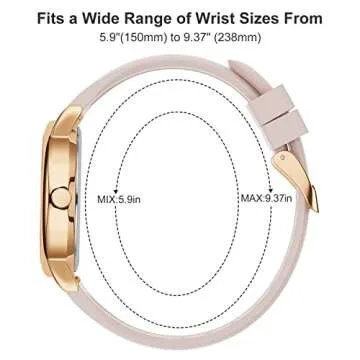 GOLDEN HOUR Waterproof Nurse Watch for Medical Professionals, Students Women Men - Military Time Luminouse Easy Read Dial, 24 Hour with Second Hand, Colorful Silicone Band in Rose Gold Champagne