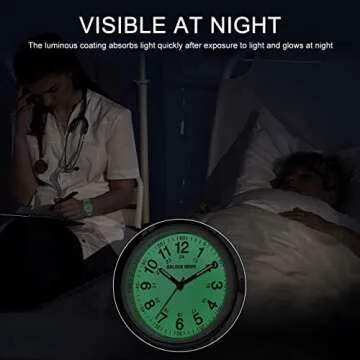 GOLDEN HOUR Waterproof Nurse Watch for Medical Professionals, Students Women Men - Military Time Luminouse Easy Read Dial, 24 Hour with Second Hand, Colorful Silicone Band in Rose Gold Champagne