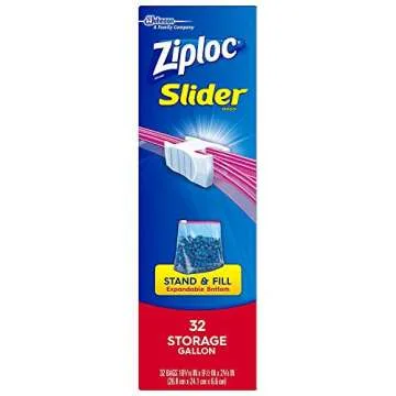 Ziploc Slider Storage Bags with New Power Shield Technology, Gallon, 32 Count, Pack of 3 (96 Total Bags)
