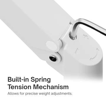 Pixio PS1S Wave White Single Monitor Arm Stand Desk Mount - Fits up to 32 inches Monitors and up to 19.8lbs. VESA Compatibility and Integrated Cable Management