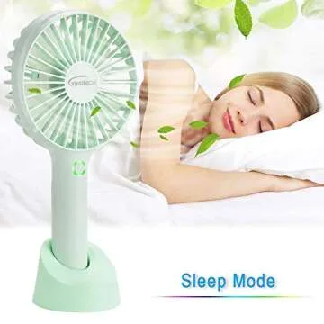 Portable YIHUNION Mini Handheld Fan - 4 Speed, USB Rechargeable