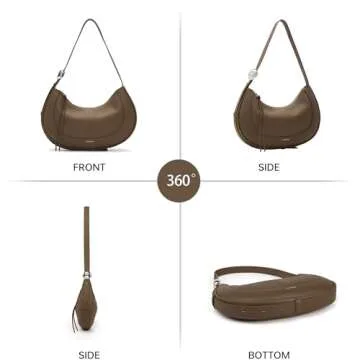 Stylish LA FESTIN Leather Crescent Bag for Women