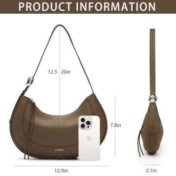 Stylish LA FESTIN Leather Crescent Bag for Women