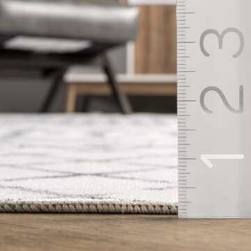 Stylish nuLOOM 4' x 6' SpinClean Washable Area Rug - Blythe Grey