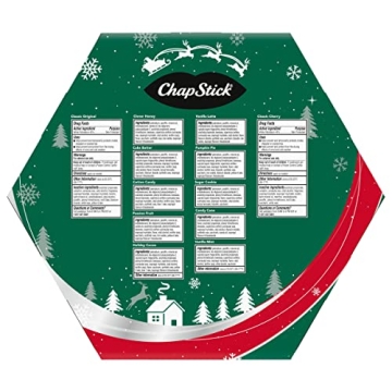 ChapStick Holiday Advent Calendar with 12 Lip Balms Gift Set